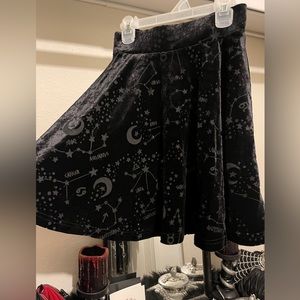 Killstar Astrology Velvet Skirt